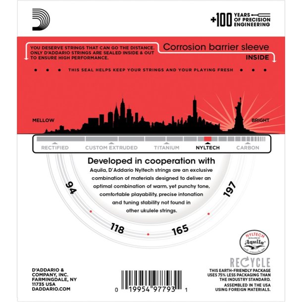 D'Addario EJ88UB Ukulelebas Nyltech
